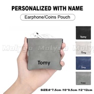 [SG FREE DELIVERY🚚]Personalized Name Customized Pouch Storage pouch Earphone Case Cosmetic Ba lipsti