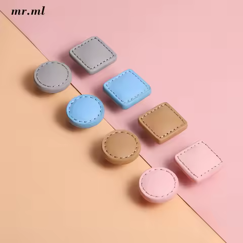 1pc drawer handle cabinet door handle leather wrapped brass door handle direction circular pink Cute