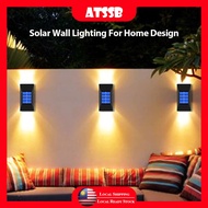 ATSSB Solar wall light Outdoor Fence Light Waterproof LED Solar Light AutoOn Lampu Solar 太阳能壁灯 Warna