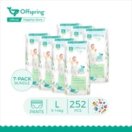 Offspring Premium Organic Fashion Diaper Pants 7-pack Bundle (Design: Scriblee)