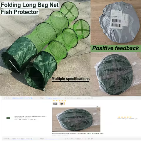 Multi-style Folding Telescopic Quick Drying Nylon Net Fishing Basket Immersion Net Fyke Net Shrimp C