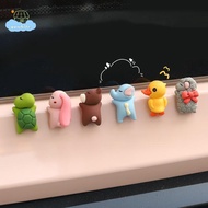 [LI] 6pcs/set Cute Lying Mini Turtle Car Interior Decoration Funny Auto Center Console Rearview Mirr