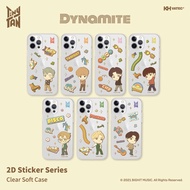 BTS Official TinyTAN Dynamite 2D Sticker Series Clear Soft Phone Case for Apple iPhone 14 / 14 Plus / 14 Pro / 14 Pro Max