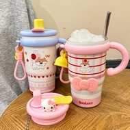 2025 New Style High-value Ladies Office Water Cup Stainless Steel Thermos Cup Exquisite Gift Water C