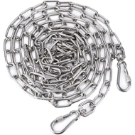 Tinnmao Dog Tie Out Chain Heavy Duty for Yard, 15 FT 1/8'' 304 Stainless Steel Chew-Proof Rust-Proof