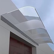 JIAOCKJIAO Invisible Front Door Canopy, Porch Window Awning, Transparent Outdoor Patio Awning, Self 