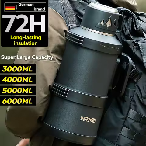 4L/5L/6L Water Bottle Insulated Thermos Keep Cold and Hot Bottle Vacuum Flask Coffee Tea large Stain