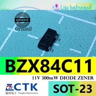BZX84C11 11V 300mW BZX84C11 Y1 Surface Mount Zener Diode Sot-23 CTK Electronic