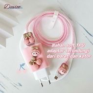 FUZ-611 Vivo 10w&18w |Set of 5 PCS Quality Cable & Charger Head Protective Cover Package for Vivo 10