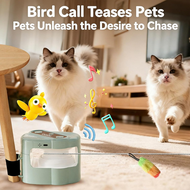Rechargeable Smart Cat Rolling Chasing Toy, 3 Spare Roller Attachments Included, Auto Irregular Move