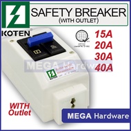 KOTEN SAFETY BREAKER KSB-S with housing & Aircon outlet 15A 20A 30A 40A 2 POLE