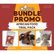 Fufu and Egusi Paste - Africa Food Trial Pack: Egusi + Smoked Fish + Fufu
