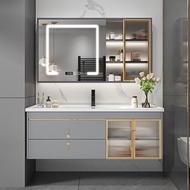 Modern Bathroom Vanity Set with Smart Mirror Cabinet for Small Spaces