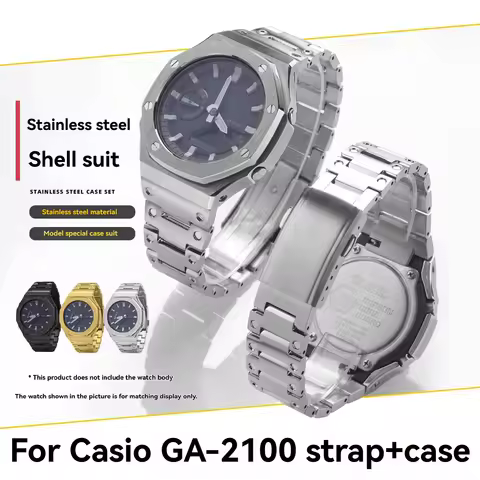 Metal Upgrade Kit for Casio GA-2100 - Luxury AP Royal Oak Design Case & Bracelet | Shockproof G-Shoc