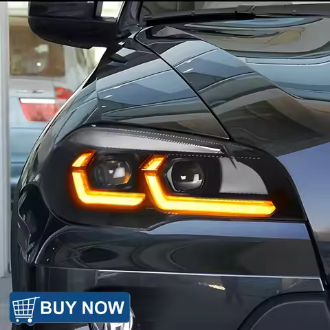 Car Headlights For BMW X5 E70 30i 35i 40i 2007-2013 LED Upgrade Double L DRL Projector Lens Tool Acc