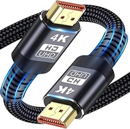 Green Jiss HDMI Cable, 4K HDMI Cable 3M/10FT,Ultra High Speed Braided HDMI Lead Support 4K@60Hz, ARC, HDR, 3D, Ethernet Compatible with All HDMI Devices