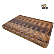 เขียงไม้สักเอนเกรน LAO WOOD รุ่น CB09-1(แบบมีร่อง)