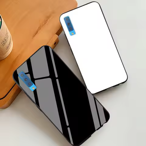 Tempered Glass Case for Samsung Galaxy A7 A8 A9 2018 Cover Hard Case for Samsung A6 Plus A50 A70 A80