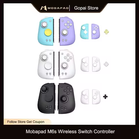 MOBAPAD M6s Gemini Bluetooth Wireless Game Controller with Sensing Joystick Gamepad for Nintendo Swi