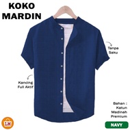 Baju Koko Pria Muslim MARDIN Katun Madinah Premium Lengan Pendek Jumbo