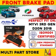 【ASUKI】Brake Pad Perodua Myvi D20N 2018 Brek Break Pad Original