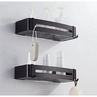 HITAM SAMPO Black Aluminum Stacking Shampoo And Shampoo Rack