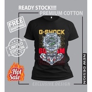 2024 fashion T-shirt Casio G-shock Gundam / G-shock Tshirt / Baju Microfiber Jersi / Jersey Sublimation / Tshirt/collar/long