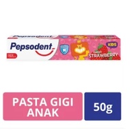 Pepsodent Kids 45gr Odol Pasta Gigi Anak 2 sd 6 Tahun Aman Tertelan / Odol strawberry Dan Jeruk