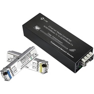 Elenzk Micro Mini Gigabit Fiber Media Converter, 10/100/1000Mbps Ethernet IP Copper to Fiber Convert