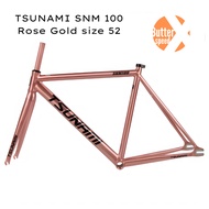 PROMO SALES !! TSUNAMI FRAMESET SNM 100 Rose Gold size 52 for Fixie Track bicycles