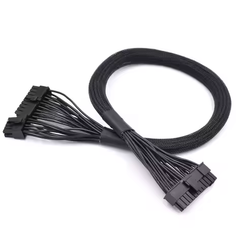 M/B 18 Pin+10 Pin to ATX 24 Pin Motherboard PSU Power Sleeved Cable for Seasonic FOCUS+KM3 XP2 XM2 X
