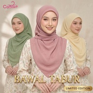 [HIDAYU PREMIUM] Tudung Bawal Cotton Batu Manik Tabur Putih Cotton Voile Bidang 45 Corak Borong Crys