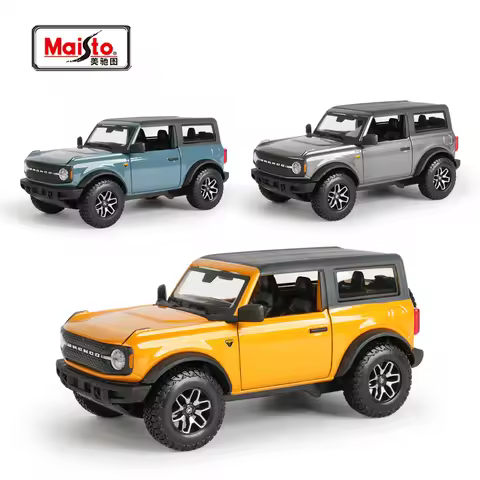 Maisto 1:24 2021 Ford Bronco Badlands Blue Die Cast Vehicles Collectible Model Car Toys