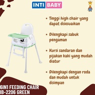 Inti Baby 6in1 Feeding Chair IB-2206 Green - Baby Dining Chair