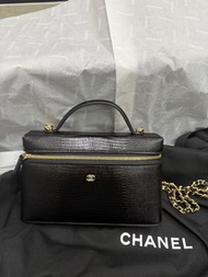 全新chanel lp 蜥蜴紋金扣 full set with receipt 可陪驗