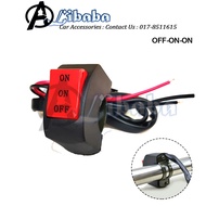 Motorcycle Switch Bike Scooter Handlebar ON-ON-OFF Headlight Fog Spot Light Low Beam High Beam Switc