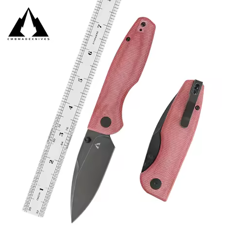 CMBMADEKNIVES PredatorV2 Micarta Handle 14C28N Steel Tactical Survival Camping Outdoors Pocket Foldi