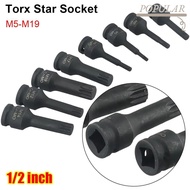 POPULAR 1Pcs Electric Drill Socket Adapter, Long Bit Cr-Mo Steel 12 Point Torx Socket, M5-M19 78mm L