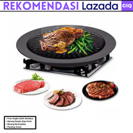 Panggangan Serba Guna BBQ 32cm Anti Lengket Murah - Alat Pemanggang Teflon Portable BBQ 32 cm Barbeque Ultra Grill Pan Anti Lengket / Alat Panggang BBQ Grill 32cm Ultra Grill Smokeless / Panggangan Ayam Bakar Kompor Gas