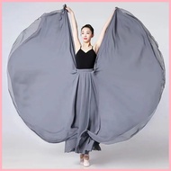 [Yop Vớ lụa 148] Chân Váy Voan múa ba lê 720 độ múa bụng Nữ vũ công váy dài hai lớp GYPSY thực hành 