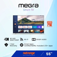 Megra Smart TV 4K UHD With Netflix Licensing LED TV Built In MYTV (55")