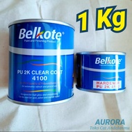 Clear Belkote 4100 Pernis Anti Gores Fernis 1 Kg Belcote Belkot PU 2K Plus Hardener Clir Cler Claer