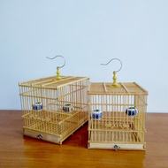 ALI💥Bamboo Cage Bamboo Bird Cage White Eye Bird Cage Yellow Bird Cage Indigo Red Jade Bird Cage Bamboo Bird Cage Rectang