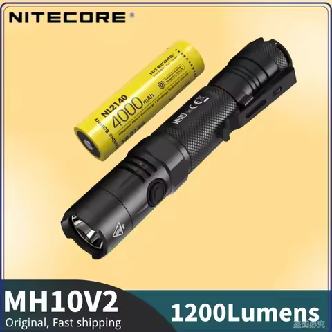 NITECORE MH10 V2 1200Lumens Tactical Flashlight Type-c Rechargeable 7 Lighting Modes With 21700 5000