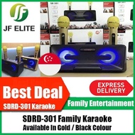 Wireless Bluetooth Dual Microphone Karaoke Portable Speaker SDRD SD-301 Family Entertainment �� Lo