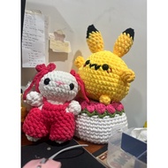 bunny rabbit crochet plushie ribbon plushie soft chunky teddy bear