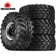 RED SPIDER Soft Sticky 2.2 Tires Tall  2.2 Beadlock Wheels Adjustable  Rims for RC Mud Crawler Trail
