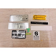 Set of 7 Thai parameter stamps for Wave 125i and Future led Wave 125i Accessories