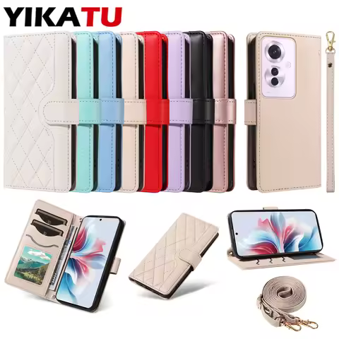 Magnetic Wallet Case For OPPO Reno15 Reno14 Reno13 A Reno12 Reno11 F Reno10 Reno 15 14 14F 13 13F 13