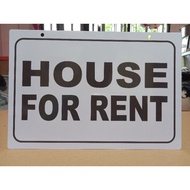 PVC Signage HOUSE FOR RENT 7.8x11 inches